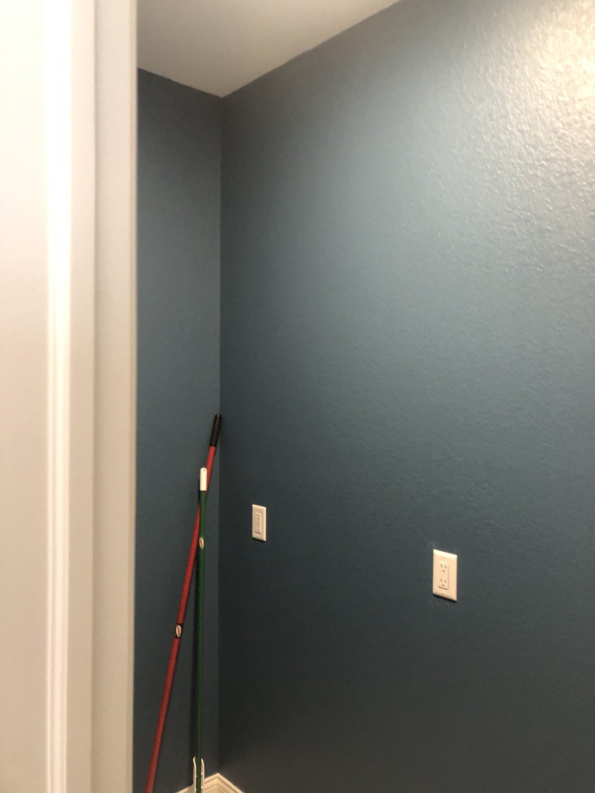interior living room walls painted blue