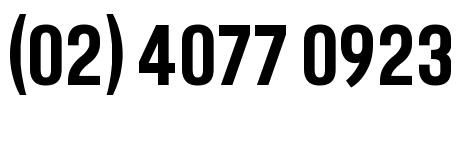 Phone number (02) 4077 0923 is shown on a white background.
