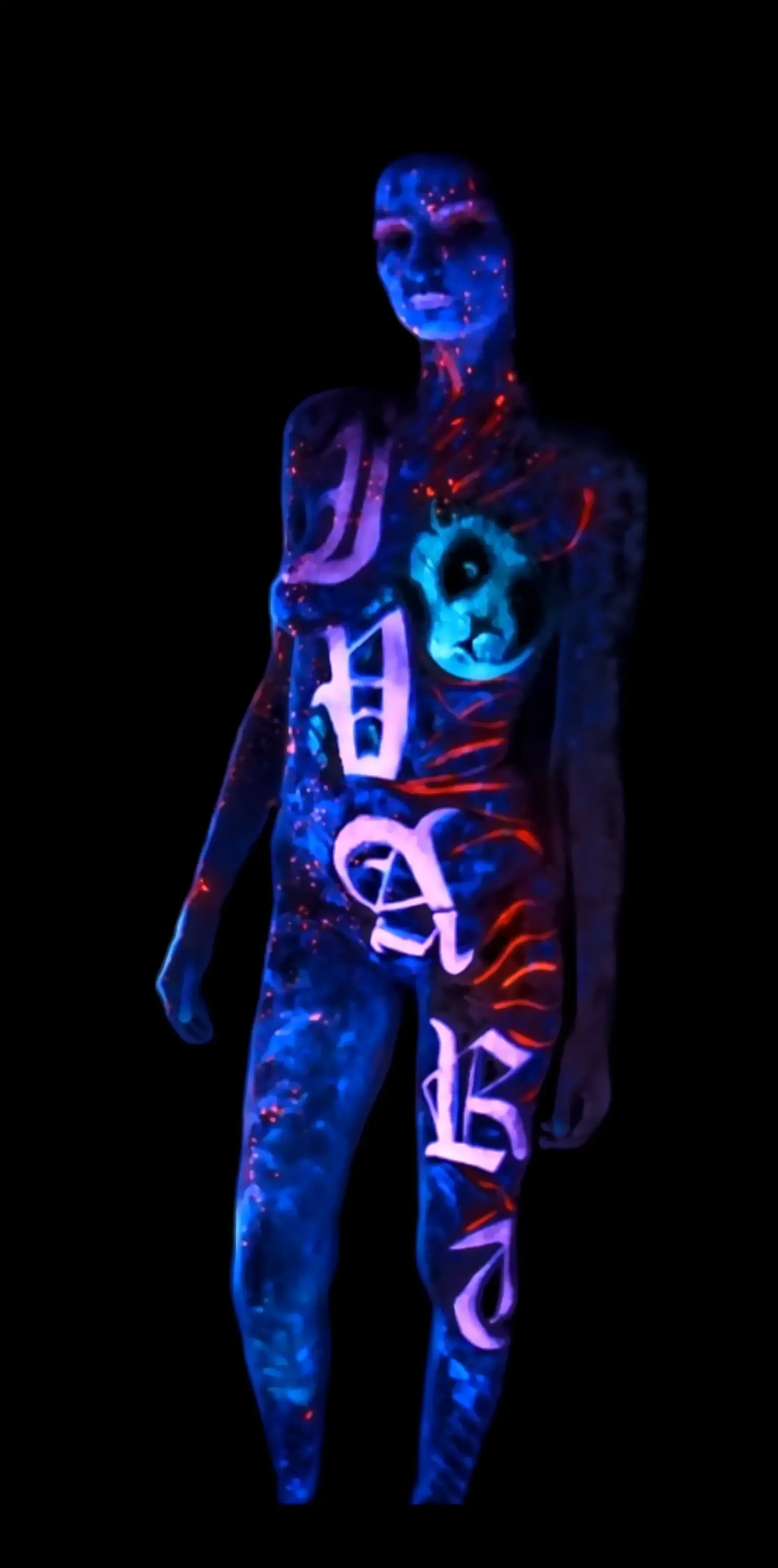 Fluo body painting Milano