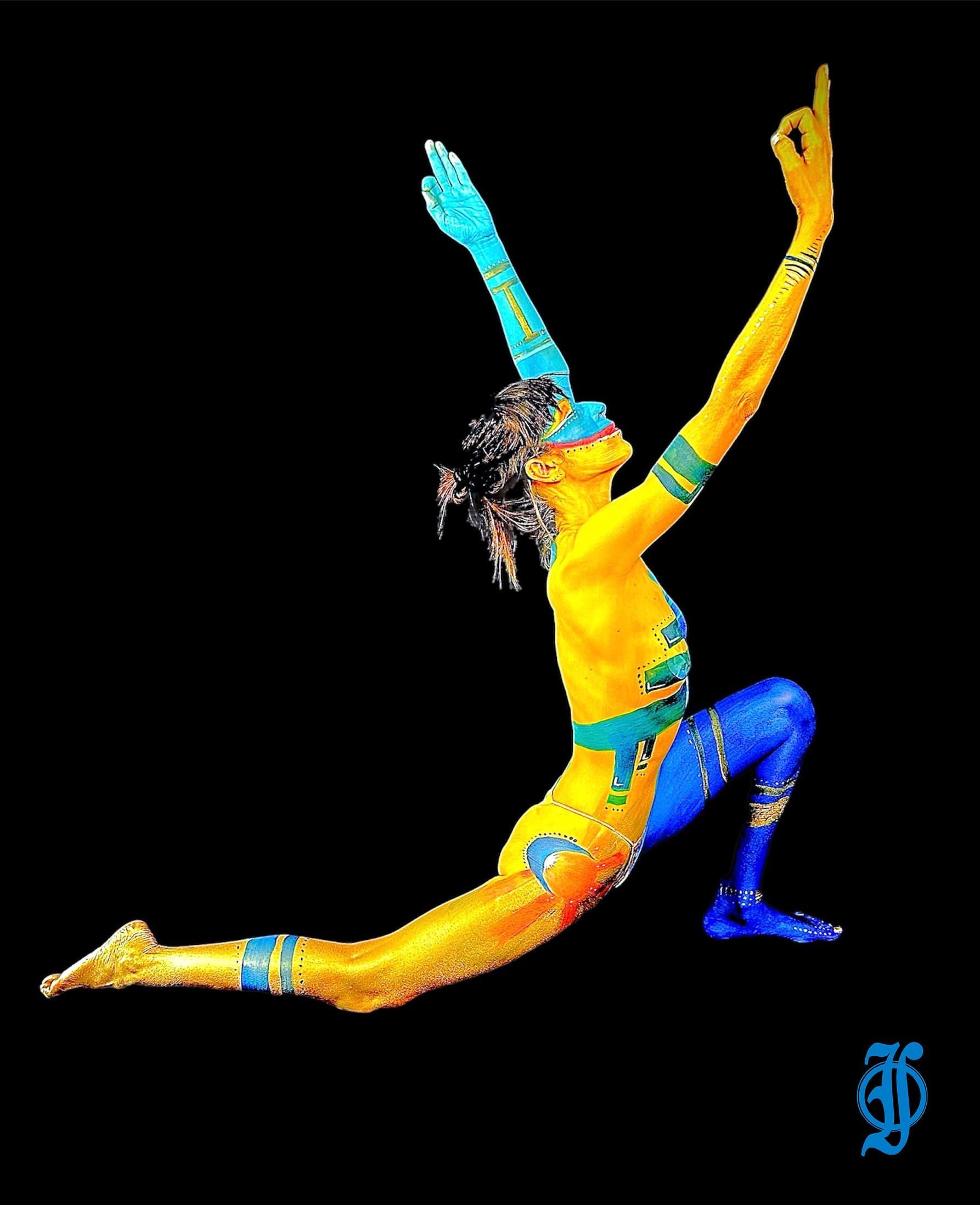 yoga e bodypainting