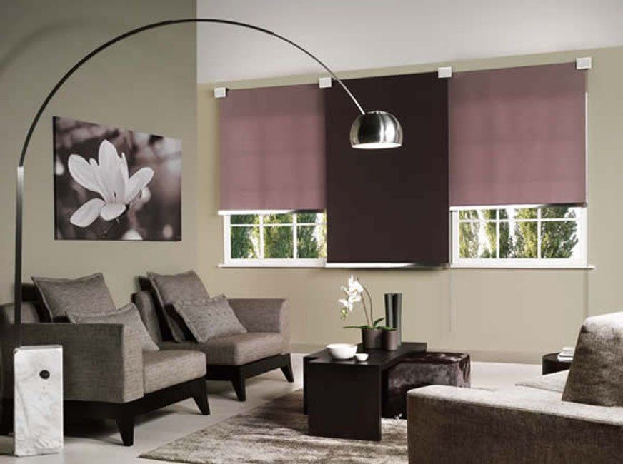 tenda a rullo da interni in tessuto tinta unica