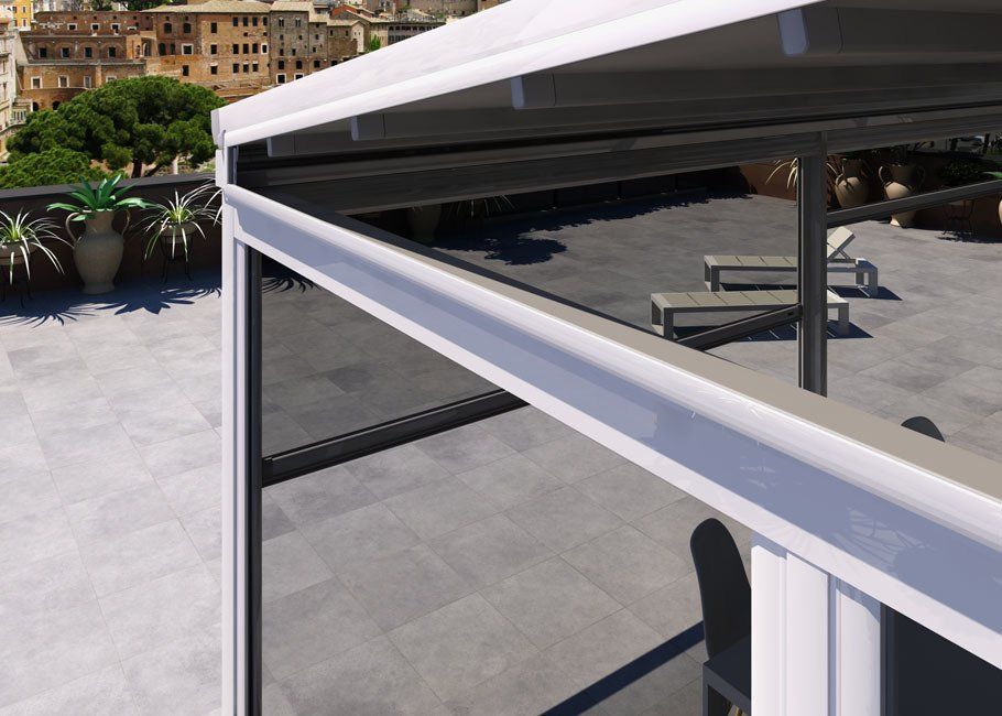 dettaglio gazebo con pergotenda