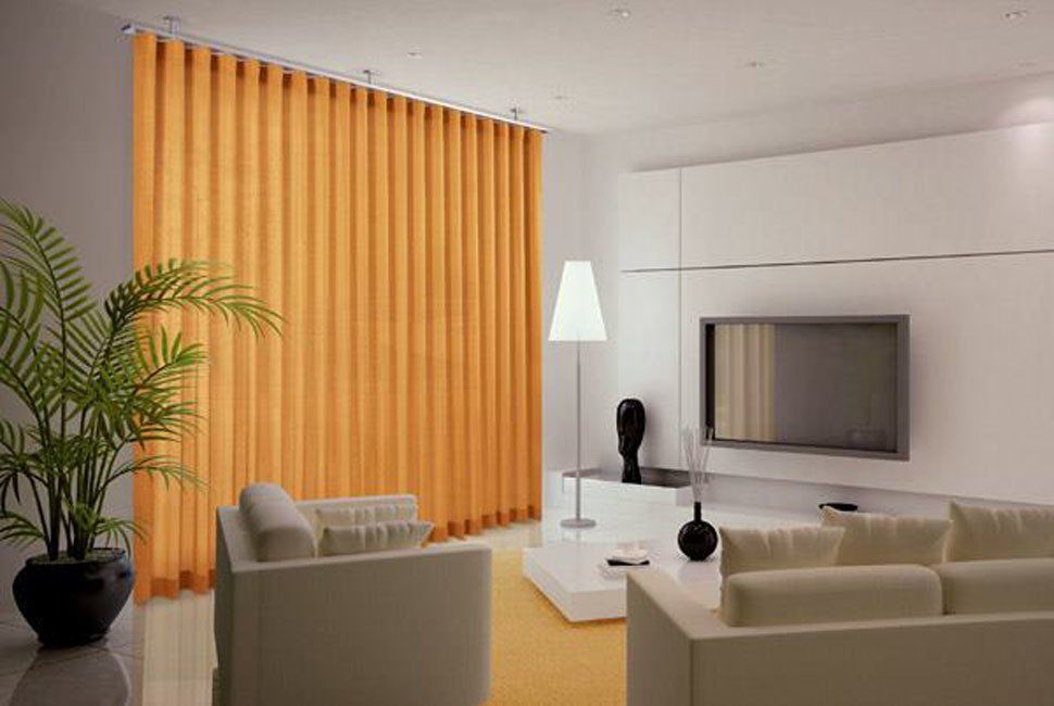 tenda arricciata per interni di tessuto oscurante