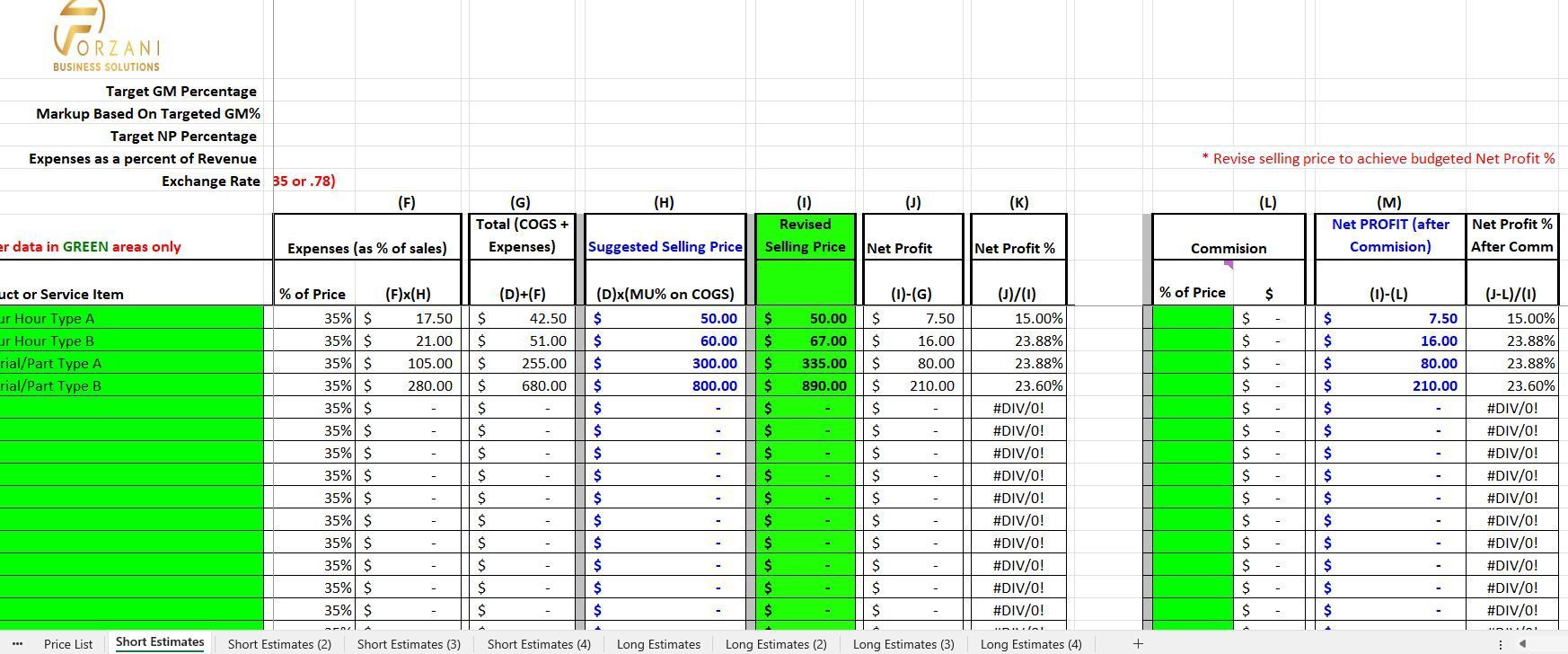 small business pricing tool