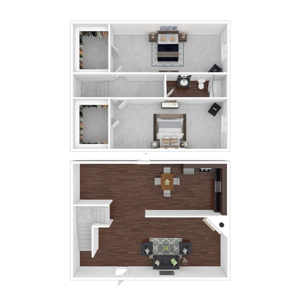 Floor Plan: 2 Bed · 1 Bath · 896 SQ. FT.