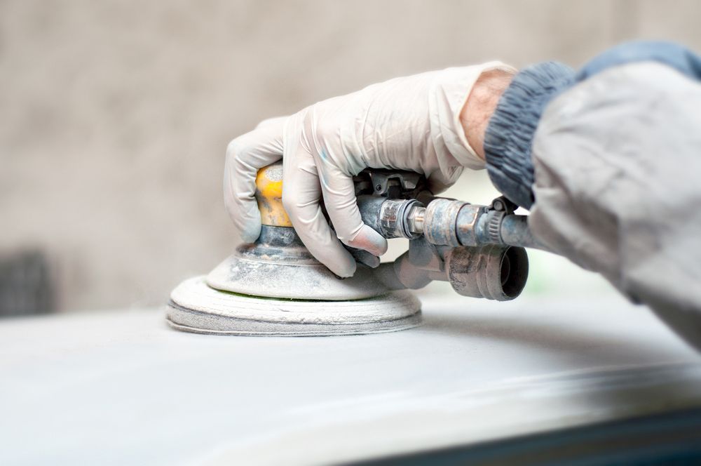Polishing The Car For Painting — Panel Beater In Innisfail, QLD