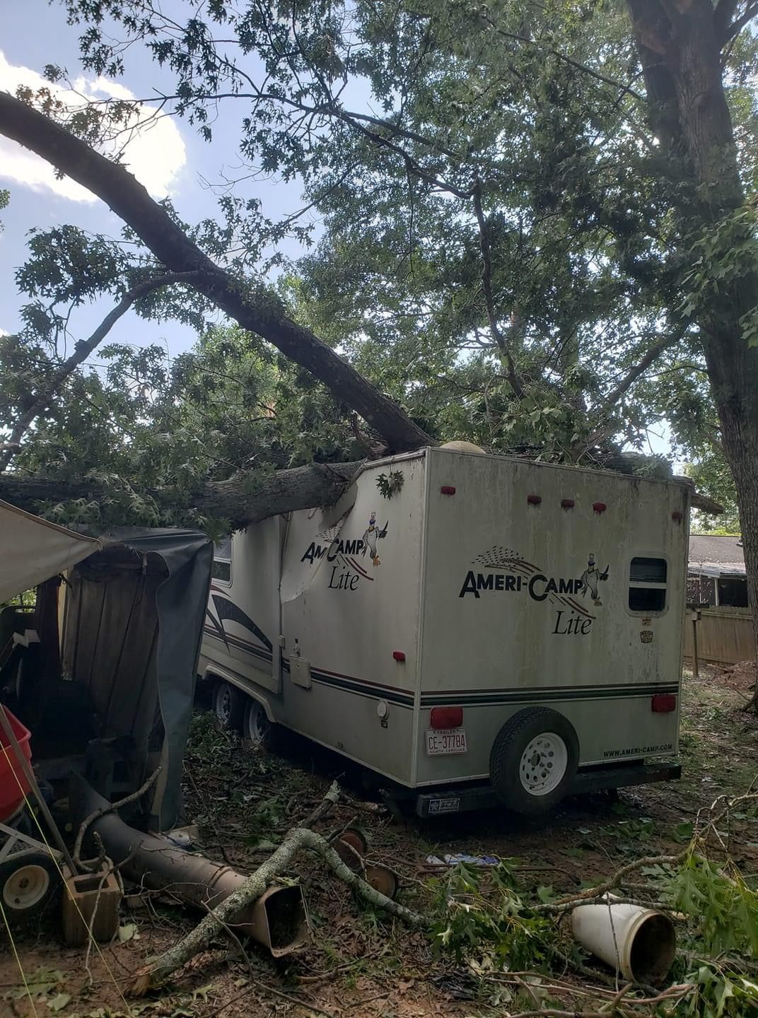 Damaged Car — Gastonia, NC — Rocky's Tree Service
