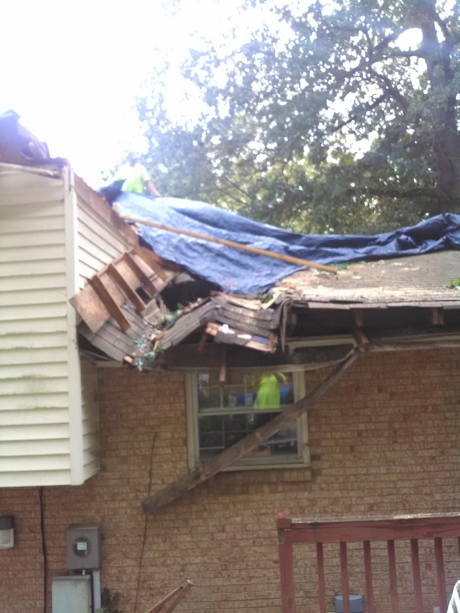Broken Roof — Gastonia, NC — Rocky's Tree Service