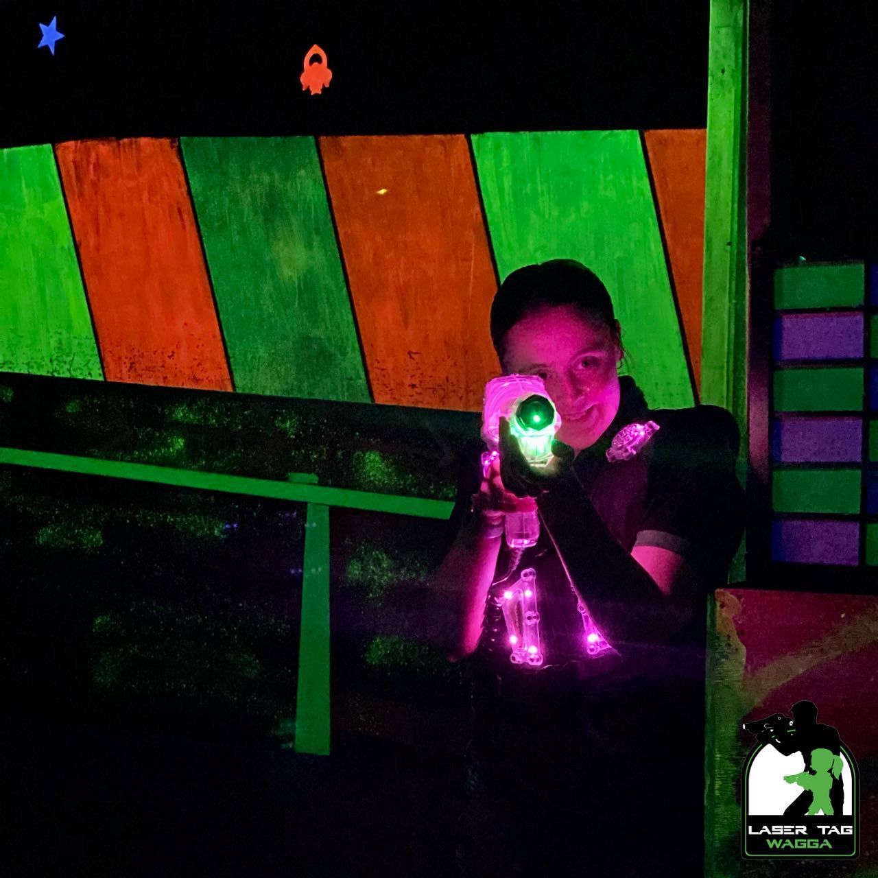 A Girl Playing Laser Tag — Laser Tag Wagga In Wagga Wagga, NSW