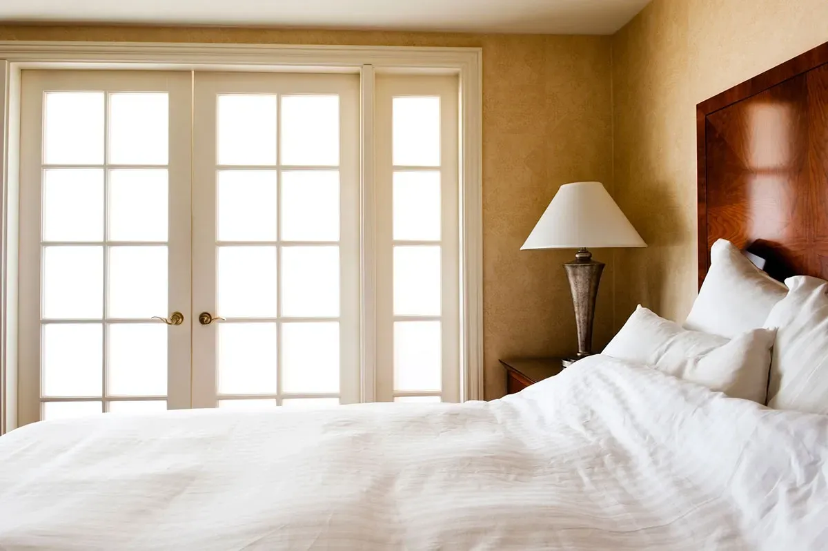 Bedroom Door with Lampshade on the Side — Lane County, OR — Emerald Valley Weatherization