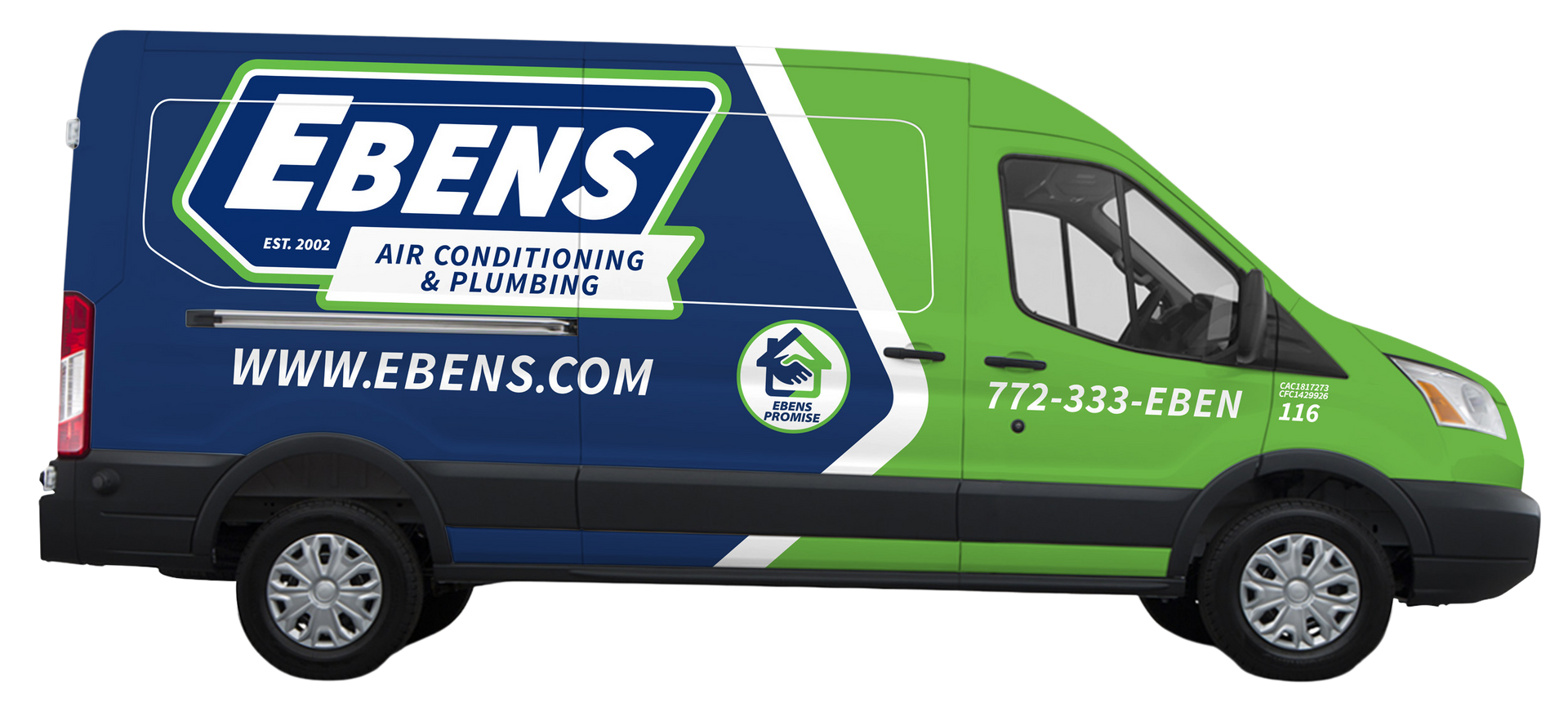 Ebens Air Conditioning & Plumbing HVAC Service Van