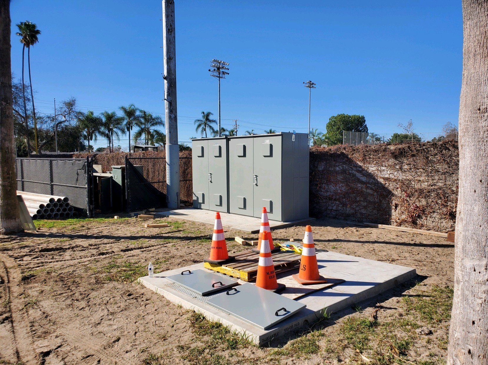 Outside view of city of Anaheim La Palma Ball Park — Beaumont, CA — M. Brey Electric, Inc