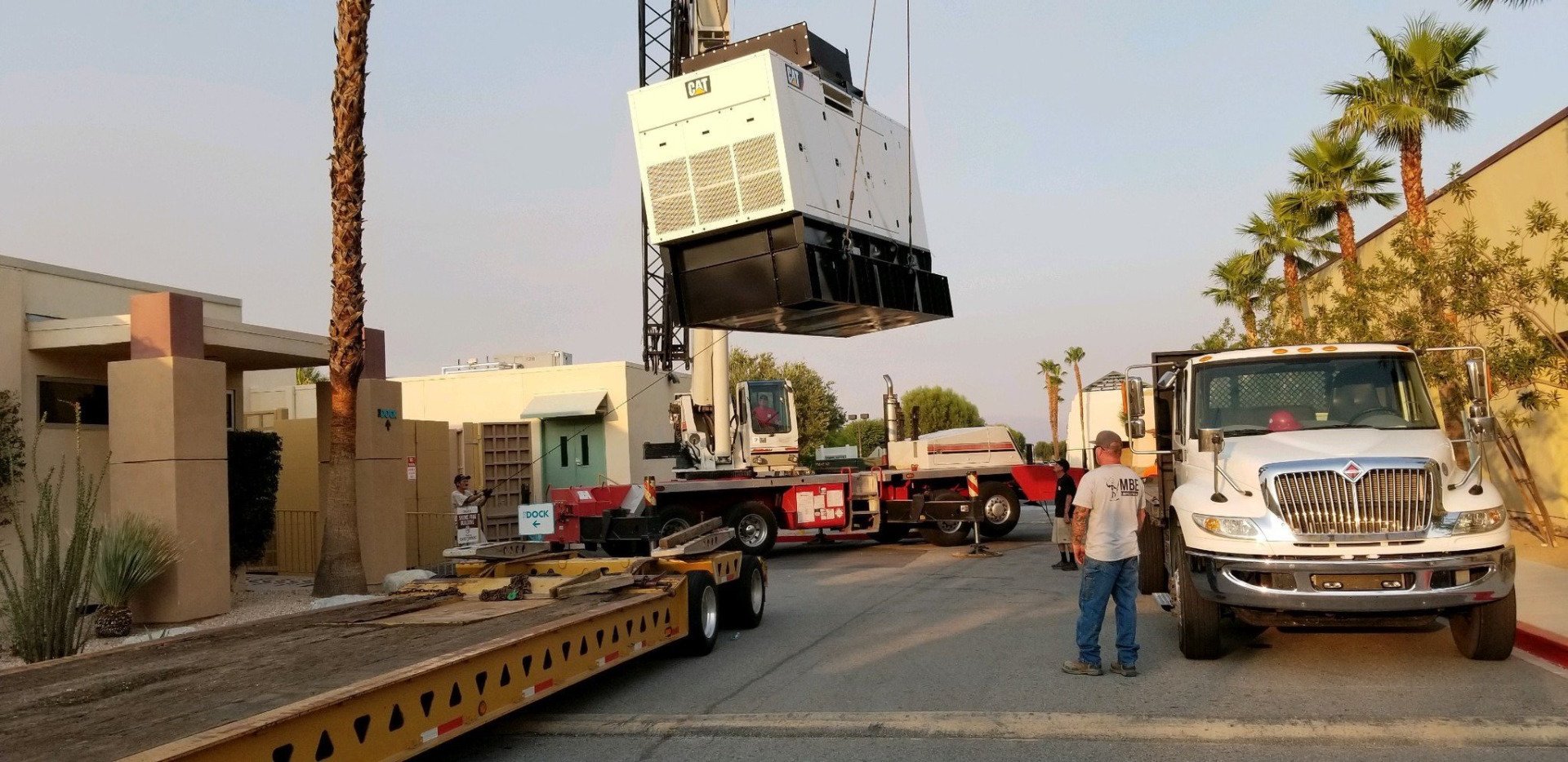 Standby generator in a lift — Beaumont, CA — M. Brey Electric, Inc