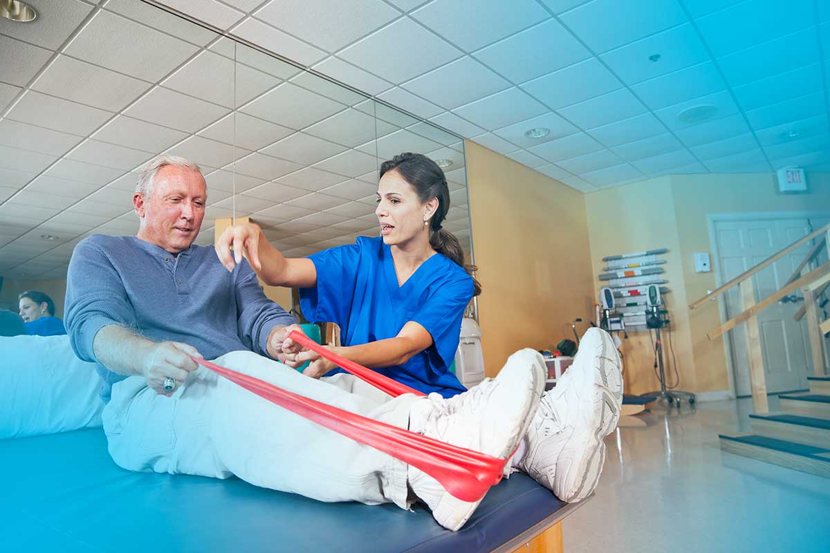 Patient doing Physical Therapy