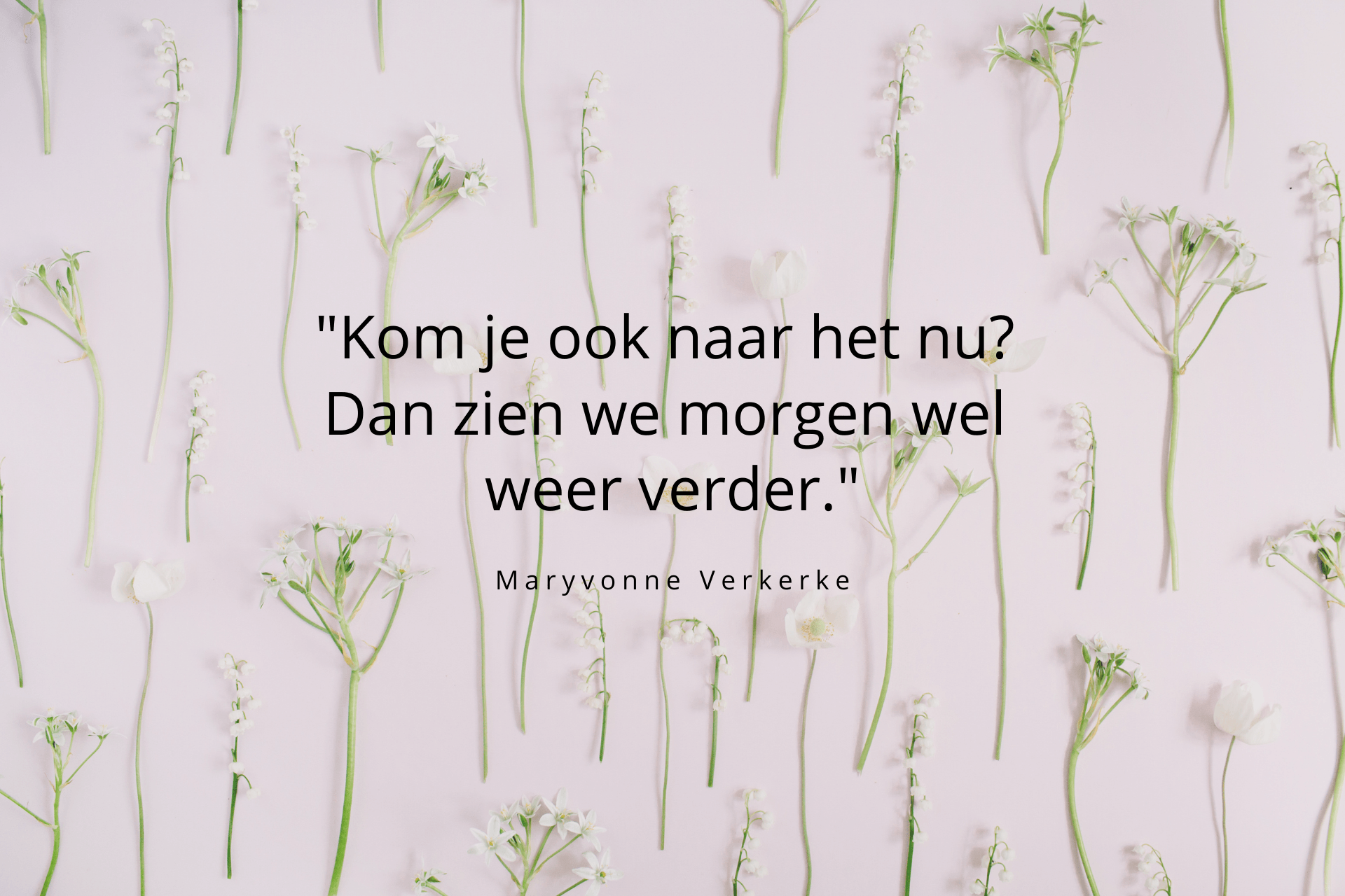 Kom je ook naar het nu? Dan zien we morgen wel weer verder.