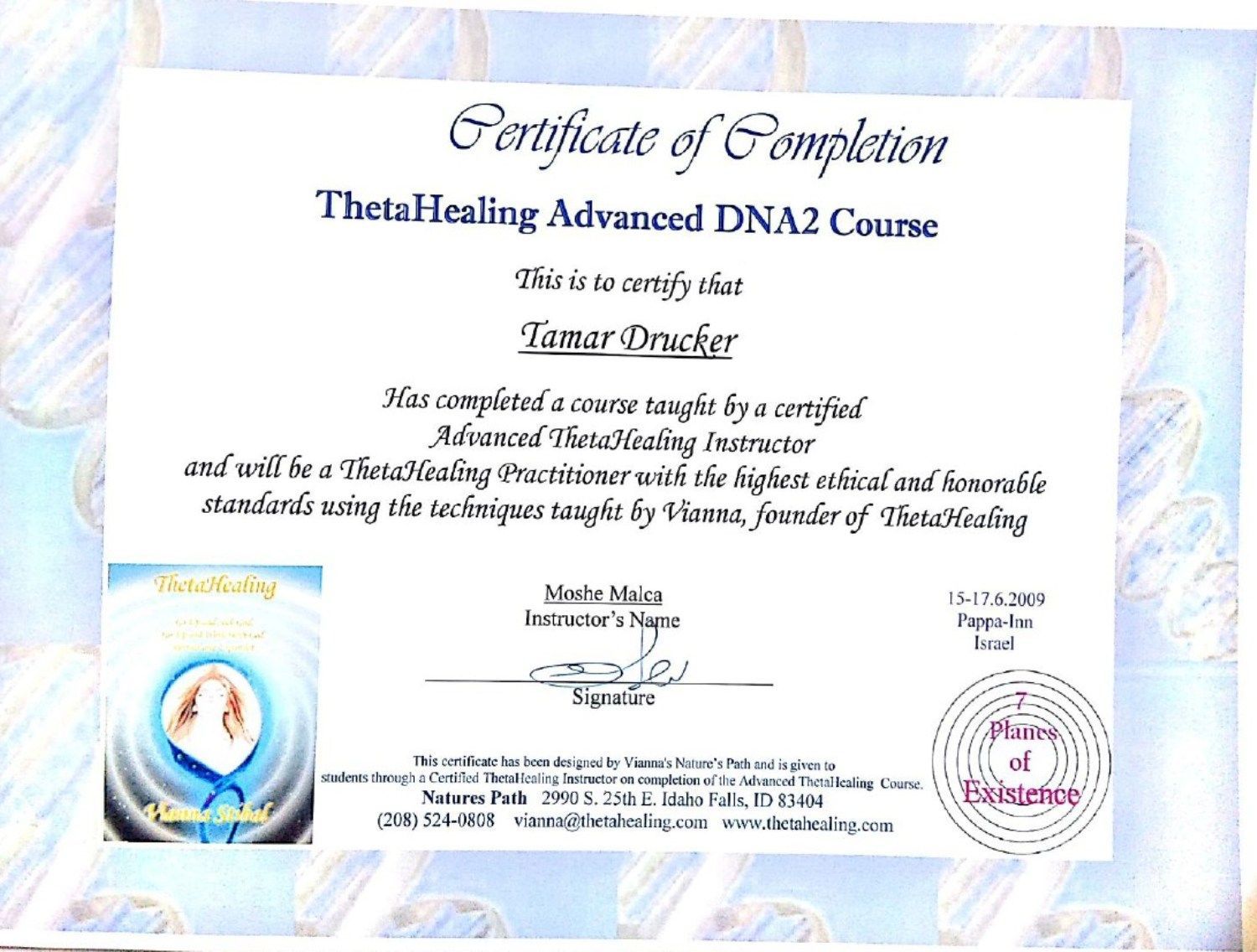 תמר דרוקר - רפואה משלימה - הסמכות