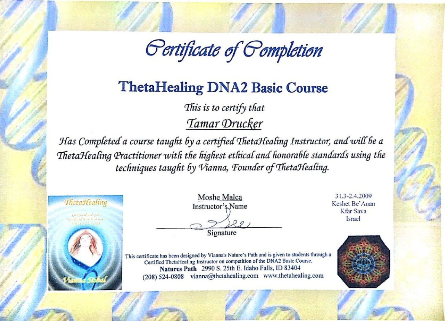 תמר דרוקר - רפואה משלימה - הסמכות