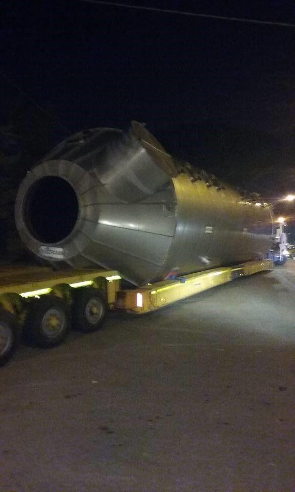 trasporto eccezionale di una struttura industriale