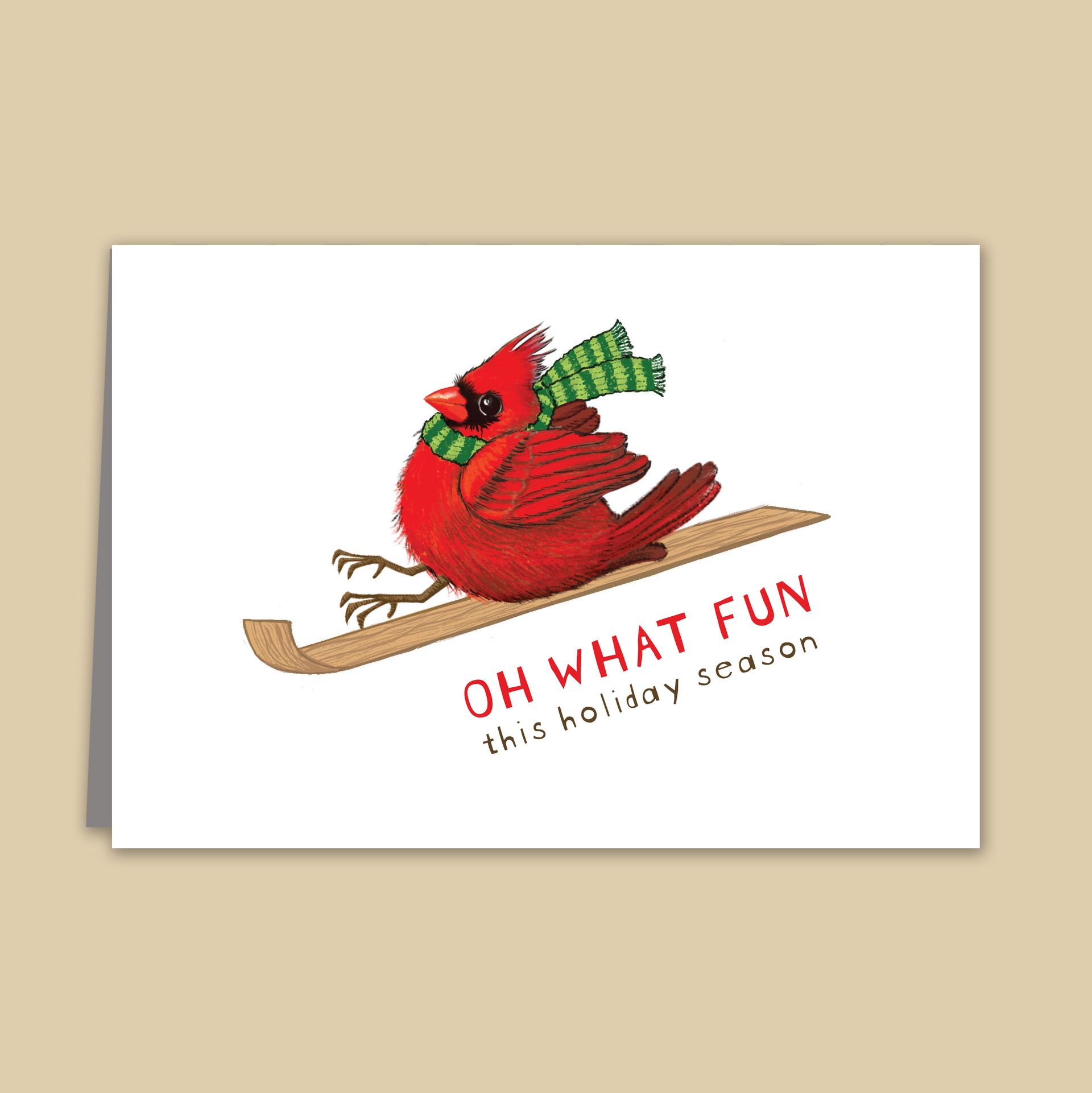 OH WHAT FUN Cardinal Card