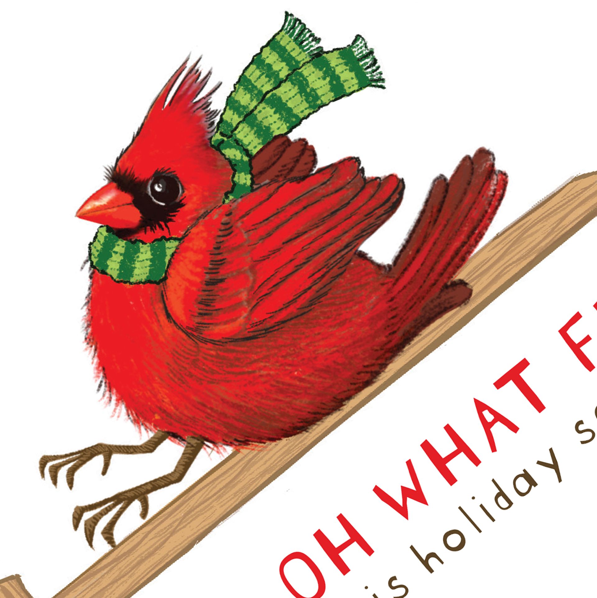 OH WHAT FUN Cardinal Card