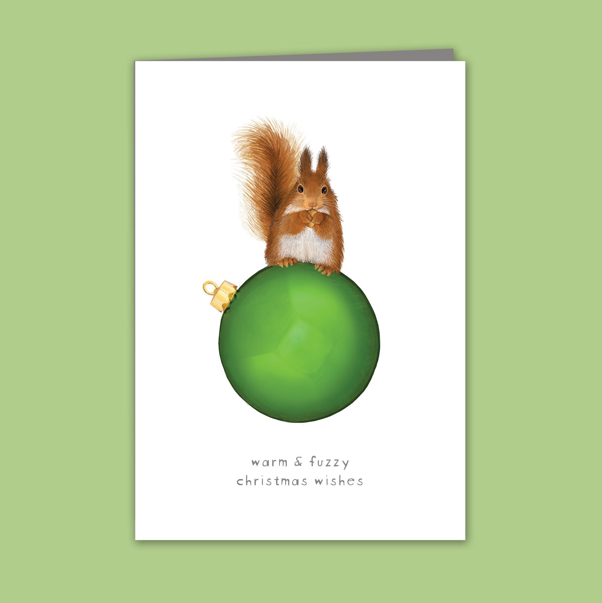 Warm and Fuzzy Red Squirrel Card