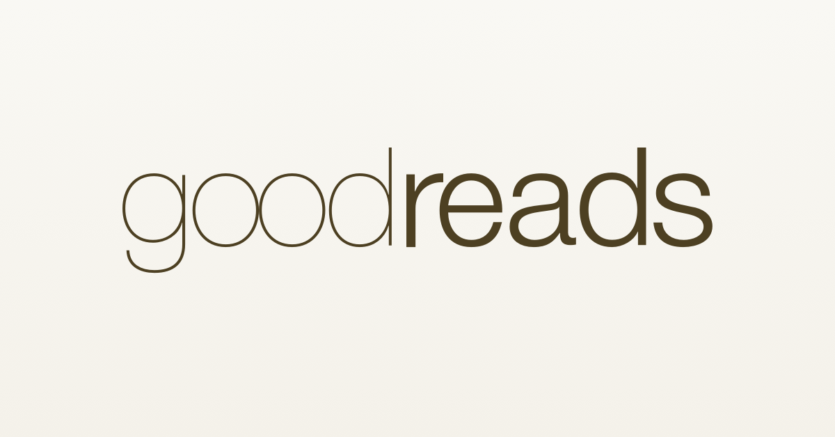 Goodreads logo with the word "goodreads" in a simple, brown font on a cream background.