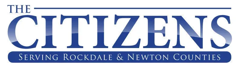 Logo for The Citizens, a publication serving Rockdale & Newton Counties. Features blue text and a rectangular banner with the publication's name.