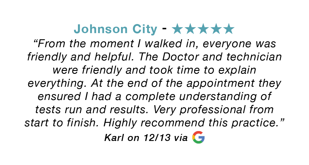 Johnson City Google Review