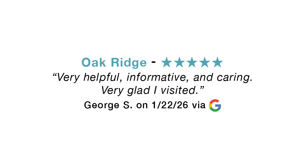 Oak Ridge TN google review