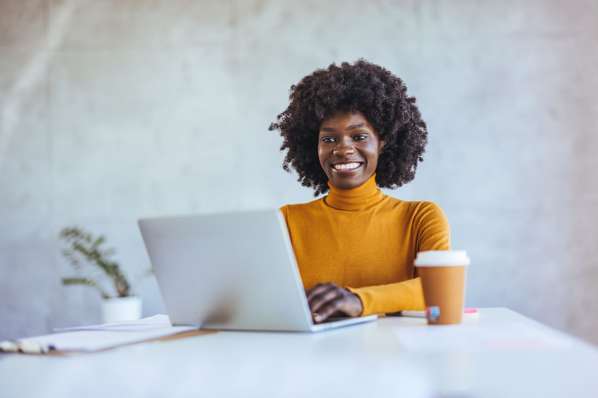 woman at computer