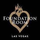 The logo for the foundation room in las vegas is a heart with flames coming out of it.