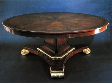 Crotch Mahogany with ribbon striped Sapele border and custom made brass cast fittings