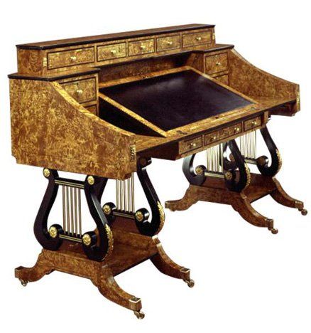 mappa burl veneers, maple, ebonized maple, ebony, brass, leather, gold leaf 72