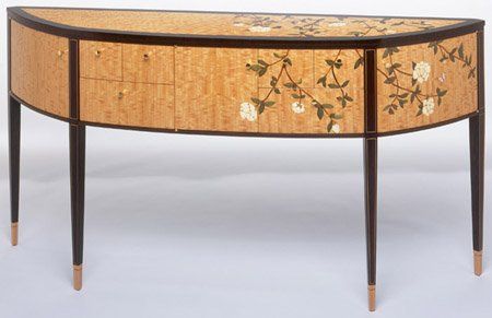 Gardenea Sideboard Wenge, Block Figured Anigre, Quarter Sawn Maple, Ebony, Pau Ferro, Boxwood, Maple, Poplar, Holly, and Anigre