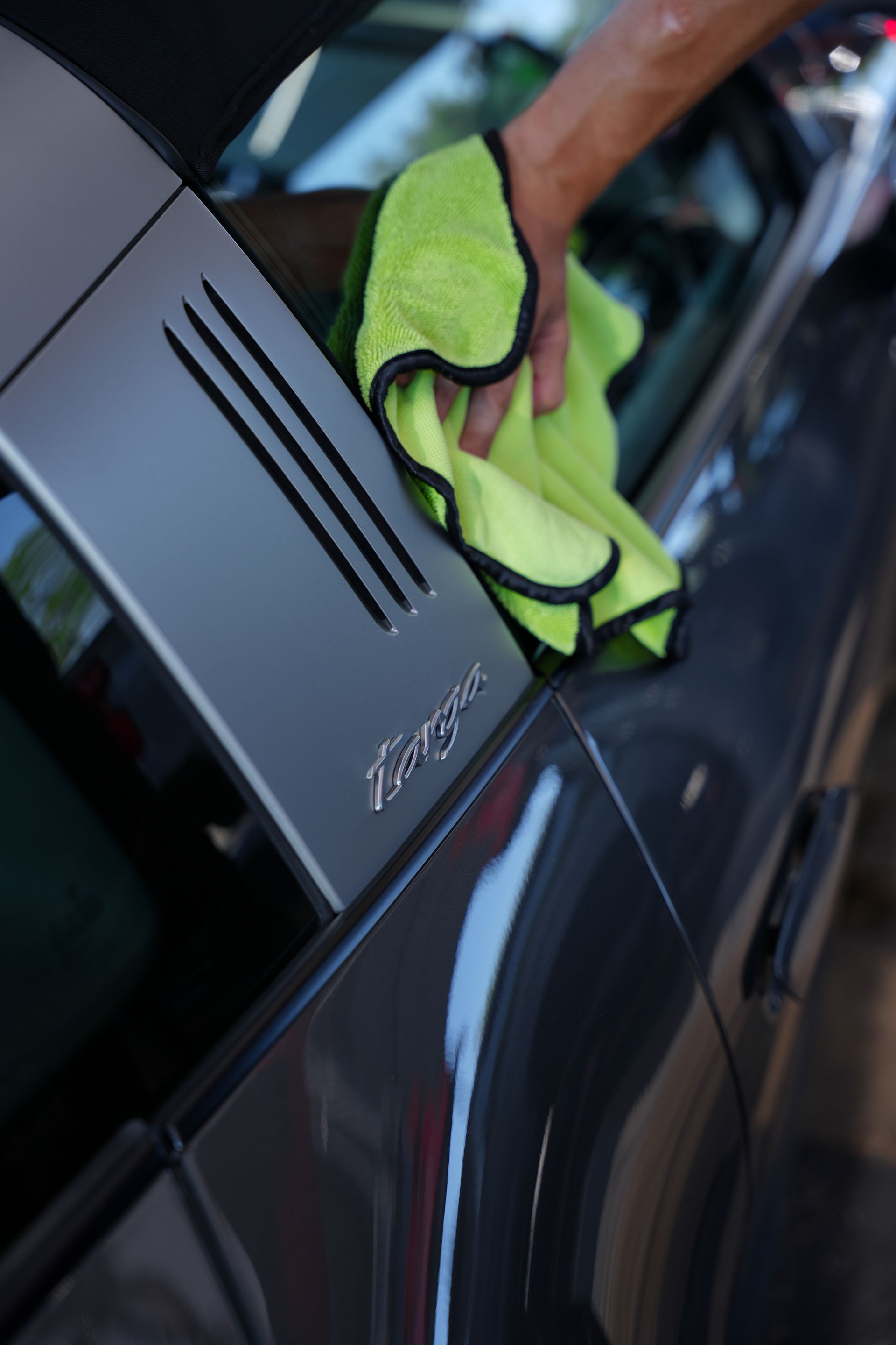 A close up of the rear end of a car