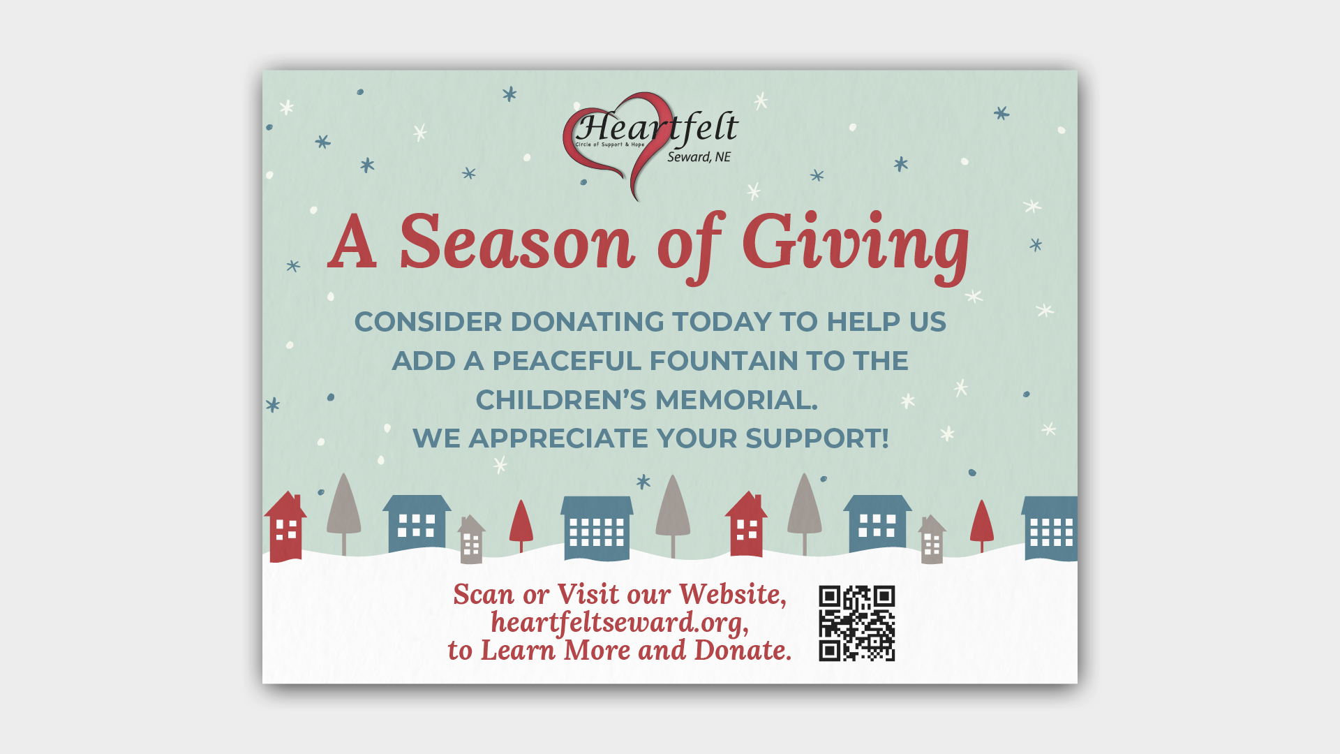 A card that says a season of giving on it