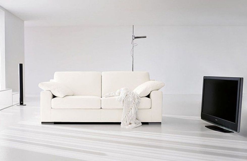 Divano bianco in tessuto