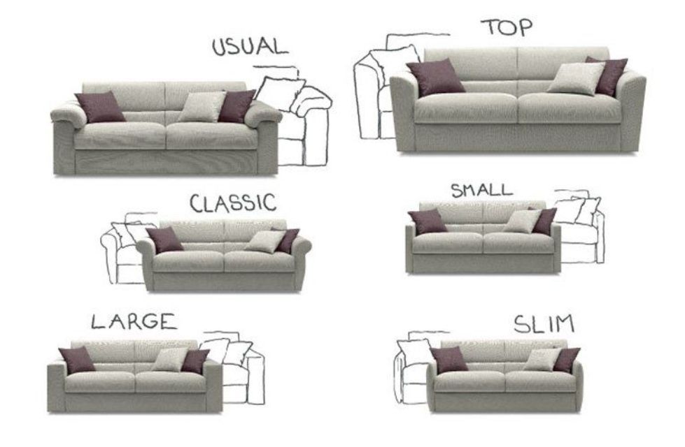 Divano in varie versioni