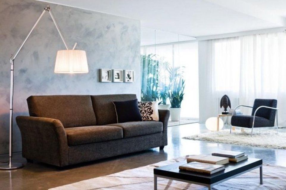 Divano a due posti marrone