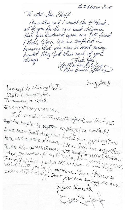 Testimonial 9 | Sunnyside Nursing and Post-Acute Care