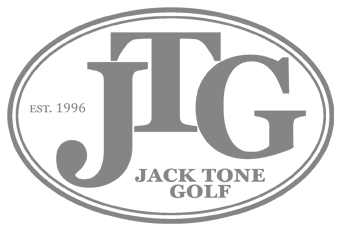 A black and white logo for jack tone golf