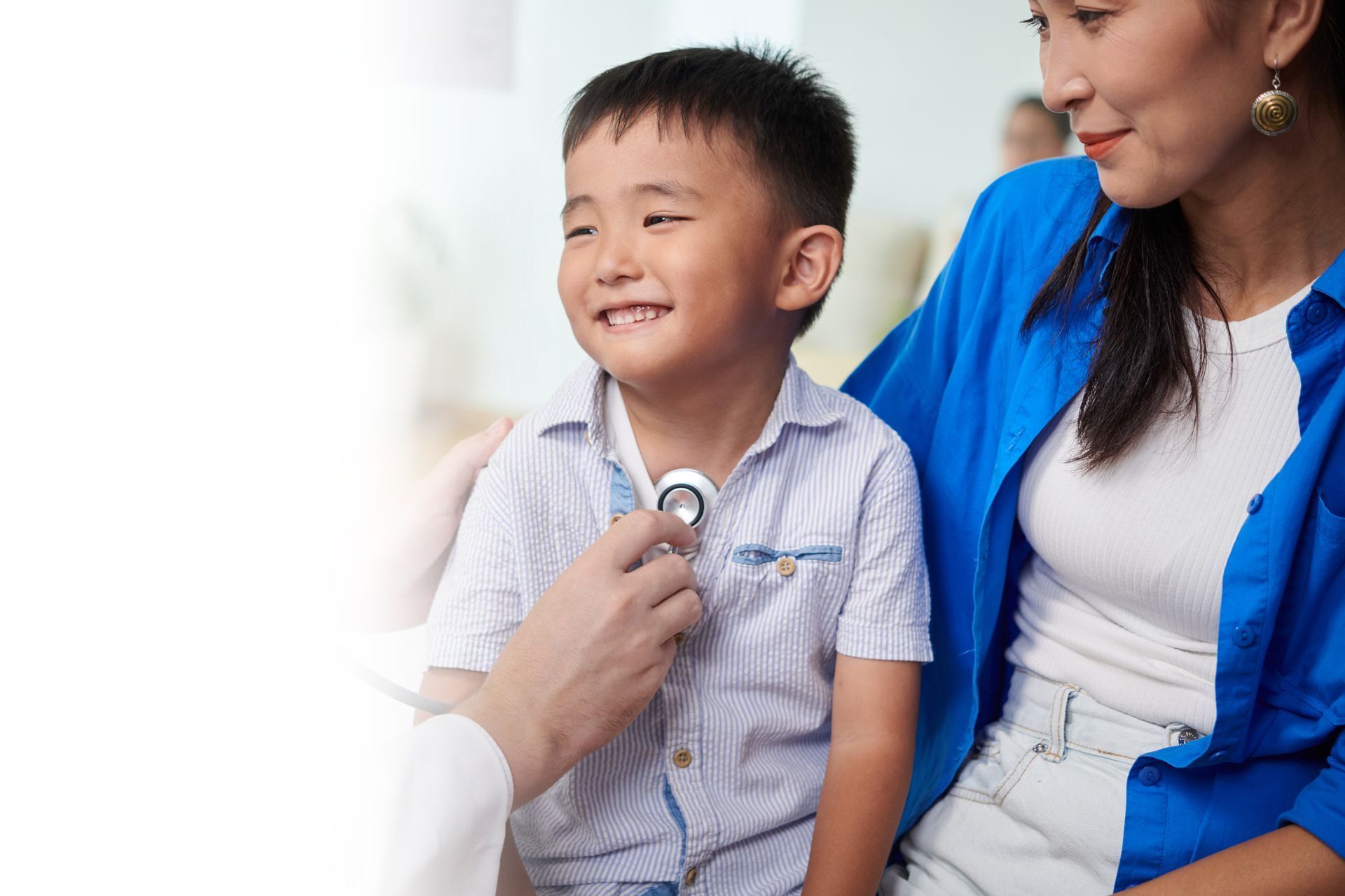 Child during doctor exam