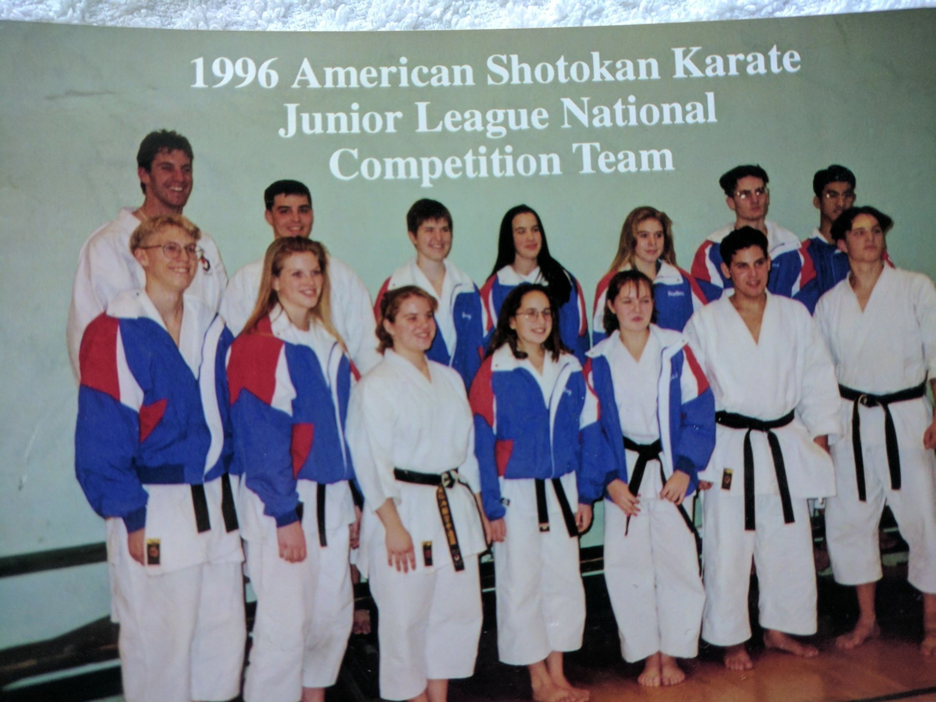 The 1996 american shotokan karate junior league national competition team
