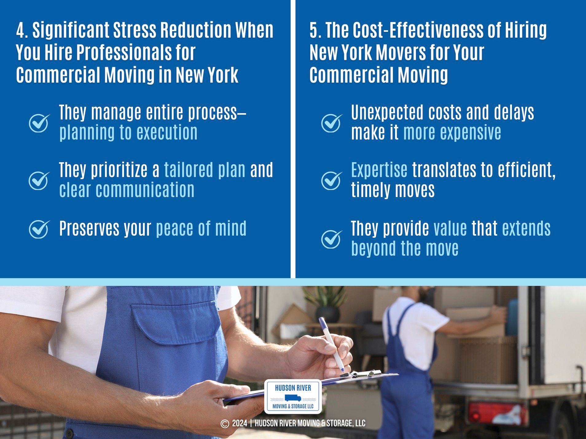 infographic highlights why commercial movers are cost-effective for your business, and how movers reduce stress on your team