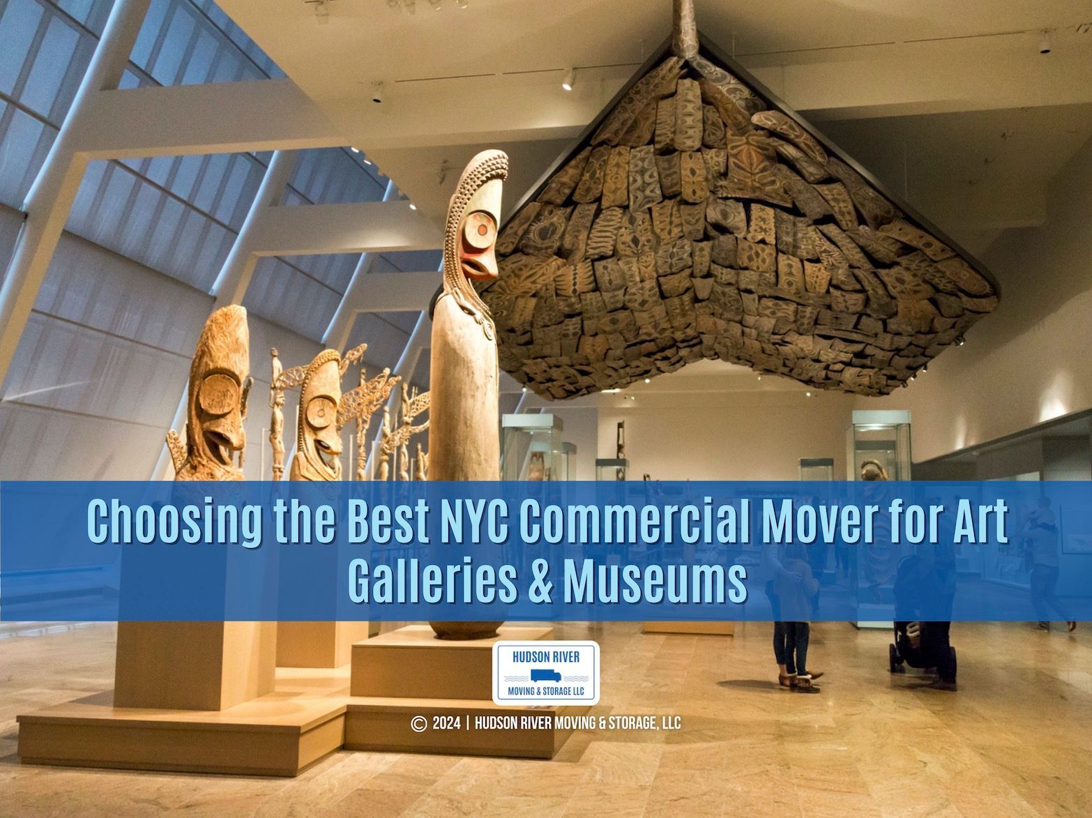Title overlay on a museum exhibit photo, Choosing the Best Commercial Mover for Art Galleries & Muse