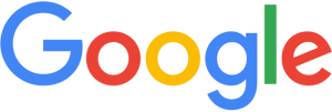 A google logo with a rainbow of colors on a white background