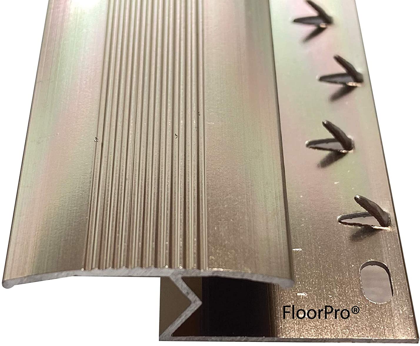 Carpet to wooden floor threshold strip