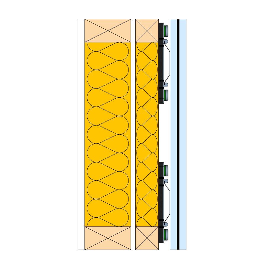 ProSound ReductoClip Independent System Stud Wall CAD Profile