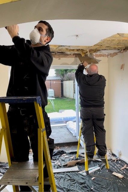 remove plasterboard ceiling