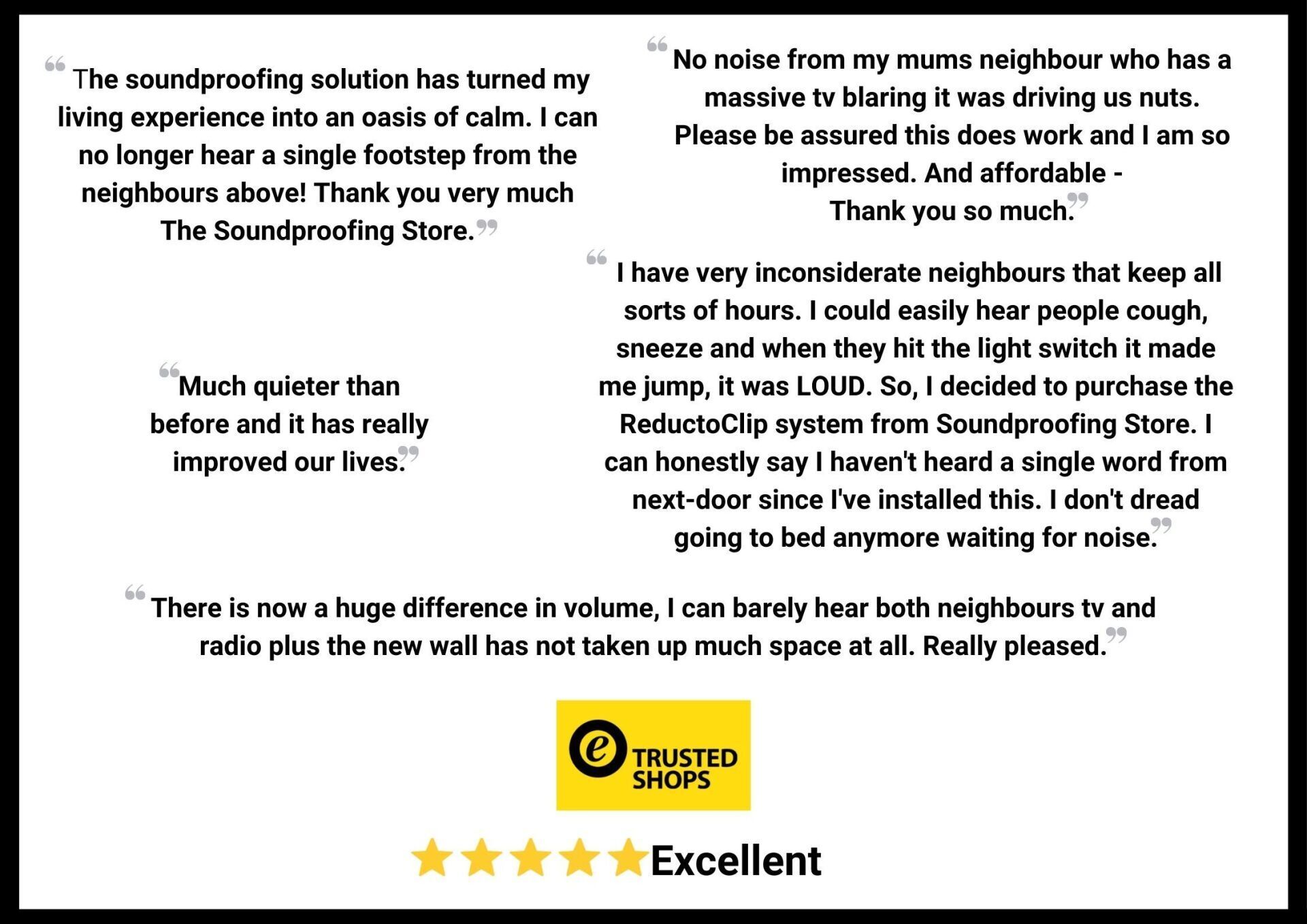 Does soundproofing work? Testimonials